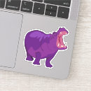 Search for purple hippo stickers Hippopotamus