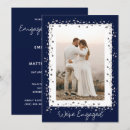 Search for blue and silver engagement party invitations Simple