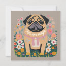 Search for pug cards Floral