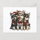 Search for husky dogs postcards Snowflakes