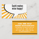 Search for asian food business cards Sushi
