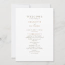 Search for white and gold wedding programs Simple