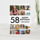 Search for 58 year old birthday cards Fifty eighth birthday