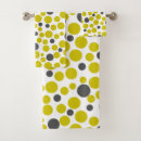 Search for gray and yellow bath towels Polka dot
