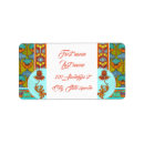Search for art nouveau labels return address labels Blue