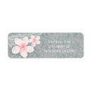 Search for pink plumeria return address labels Floral
