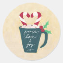Search for hot chocolate mug stickers Candy cane