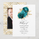 Search for teal turquoise and gold wedding invitations Vintage