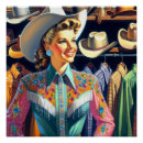 Search for vintage cowgirl posters Western