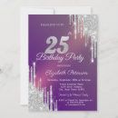 Search for 25th silver birthday invitations Surprise