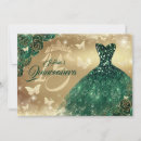 Search for emerald green quinceanera invitations 15th birthday