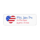 Search for american heart return address labels Stars and stripes