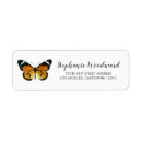 Search for black white yellow return address labels Vintage