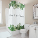 Search for tropical leaf shower curtains White