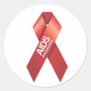 Search for aids awareness stickers Red