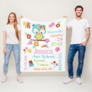 Search for birth announcement blankets Baby girl