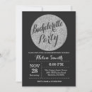 Search for silver hens party invitations Glitter