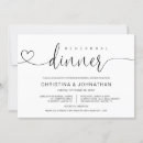 Search for modern calligraphy rehearsal dinner invitations Black and white