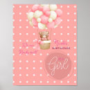 Search for baby girl hot air balloon posters We can bearly wait