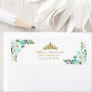 Search for teal glitter return address labels Turquoise