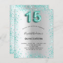 Search for teal quinceanera invitations Green