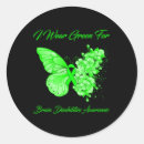 Search for awareness butterfly stickers Green