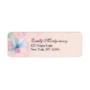 Search for peach and blue return address labels Watercolor