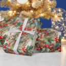 Search for holly berry wrapping paper Floral