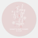 Search for pink snowflake baby shower stickers Elegant