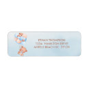 Search for blue bear return address labels Watercolor