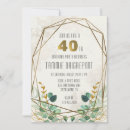 Search for rustic 40th birthday invitations Greenery