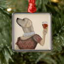 Search for funny wine christmas tree decorations Dog with wine