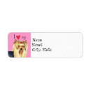 Search for dog art return address labels Heart