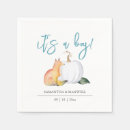 Search for woodland baby shower napkins It's a boy