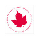 Search for maple leaves rubber stamps Return address