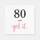 Search for 80 years old napkins 80th