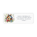 Search for birdhouses return address labels Rustic