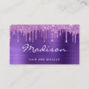 Search for purple glitter business cards Feminine girly