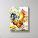Search for rooster chicken canvas prints Colourful