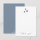 Search for botanical wedding thank you cards Dusty blue