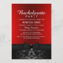 Search for red black hens party invitations Bride