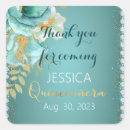 Search for teal and gold stickers Floral