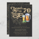 Search for cheers to 70 years invitations Watercolor