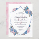 Search for crest wedding invitations Dusty blue