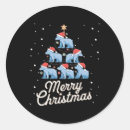 Search for funny polar bears stickers Santa claus