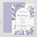 Search for lavender and white wedding invitations Script