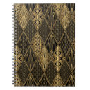 Search for black gold art deco notebooks Pattern
