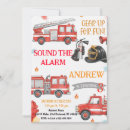 Search for sound the alarm birthday invitations Fire fighter birthday