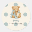 Search for baby shower favor boy stickers Teddy bear