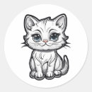 Search for kawaii animal illustration stickers Cat lover